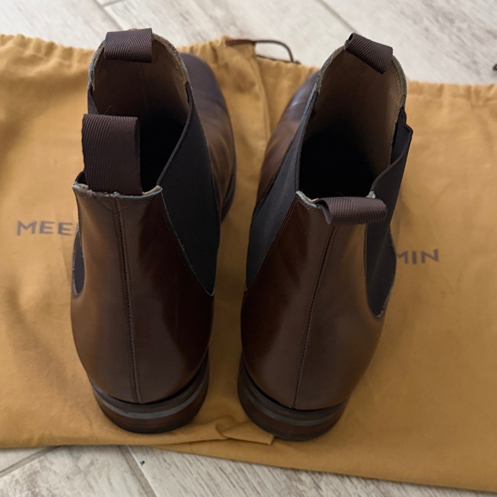 Meermin Dark Brown Leather Chelsea Boots - Picture 3 of 5